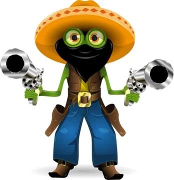 Frog criminal Stock Illustration