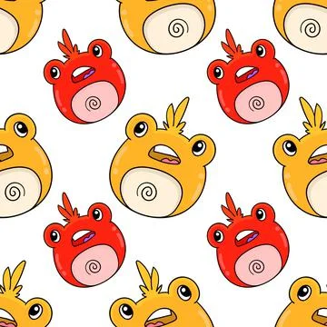 Frog cute animal seamless pattern textile print. repeat pattern background de Stock Illustration