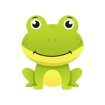 Frog . Cute isolated cartoon vector . Illustrazione stock