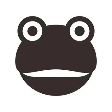 Frog face flat icon design. Animal icons series, vector illustration Stock-Illustration
