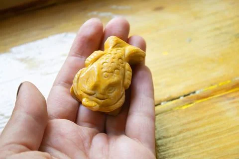 Frog figures made of various minerals Stock Photos