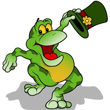 Frog with Hat Stock Illustration