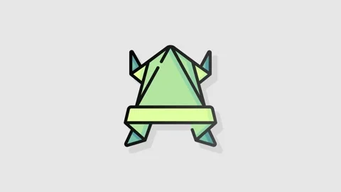 Frog icon animation alpha Stock Footage 158044922