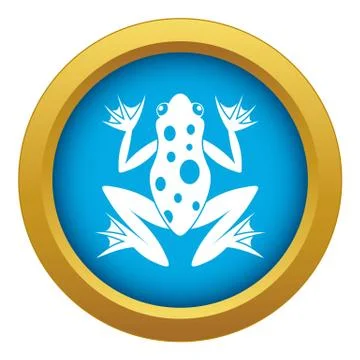 Frog icon blue vector isolated Illustrazione stock