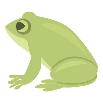 Frog icon cartoon vector. Cute green Stock Illustration