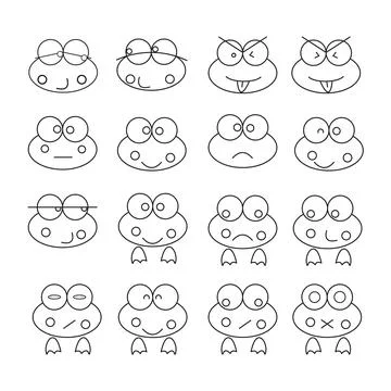 Frog icon design can be used for icon logos, applications and others Stock-Illustration