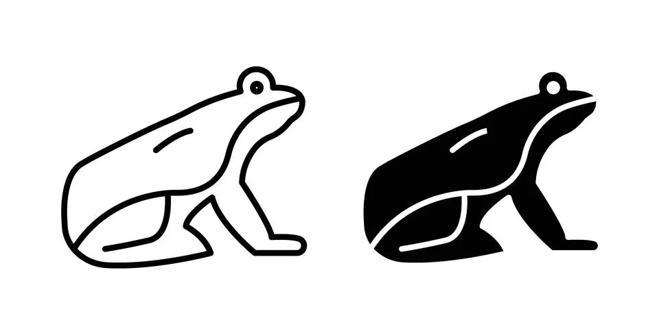 Frog icon design. Simple Vector illustrations.. イラスト素材