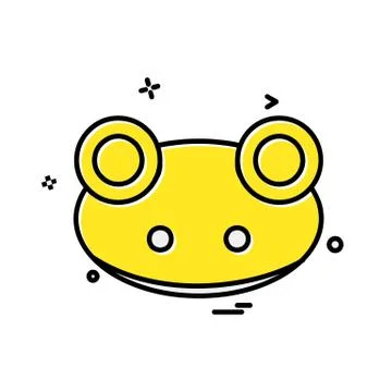 Frog icon design vector Illustrazione stock