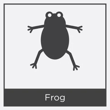 Frog icon isolated on white background Illustrazione stock gratuita