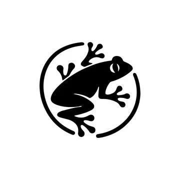 Frog icon isolated on white background. Illustrazione stock