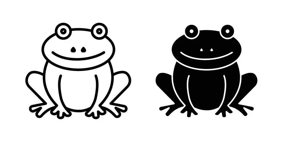 Frog icon set, collection of vector icons イラスト素材