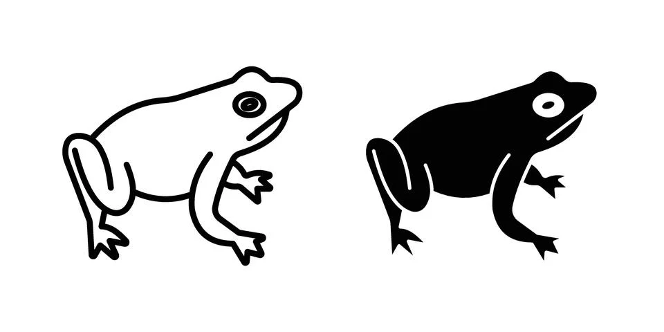 Frog icon set. Vector EPS 10 Illustrazione stock