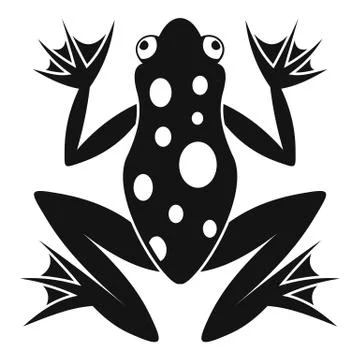 Frog icon, simple style Stock Illustration
