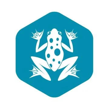 Frog icon, simple style Stock Illustration