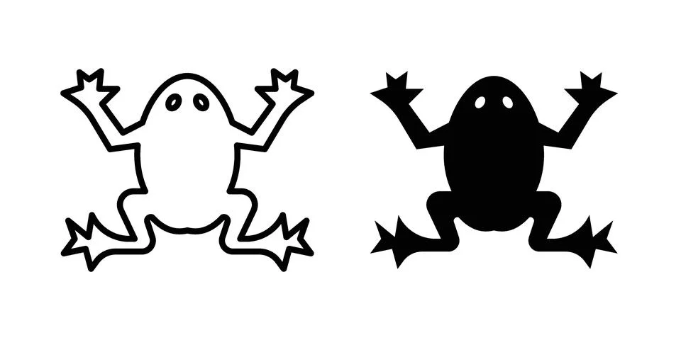 Frog icon vector design. EPS10 Illustrazione stock
