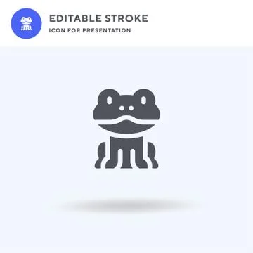 Frog icon vector, filled flat sign, solid pictogram isolated on white, logo Stockillustratie