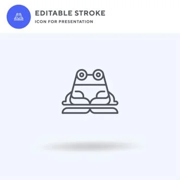 Frog icon vector, filled flat sign, solid pictogram isolated on white, logo 库存插图