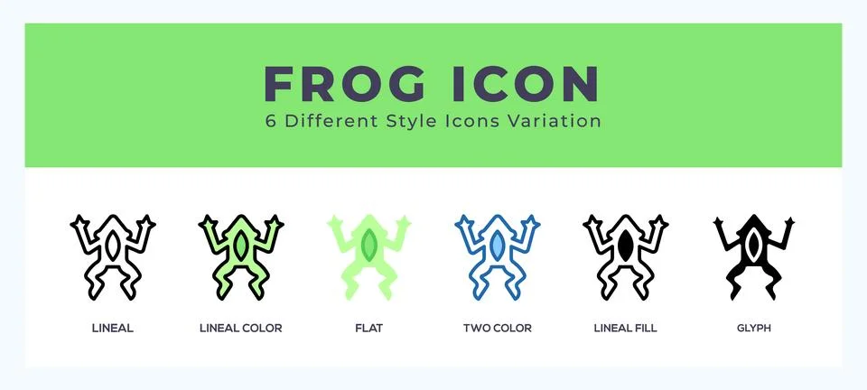 Frog icon for web. mobile apps and ui. Stock Illustration