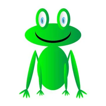 Frog icon on white. Illustrazione stock