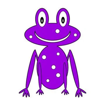 Frog icon on white. 스톡 일러스트