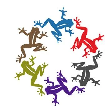 Frog illustrations vector Stock Illustration