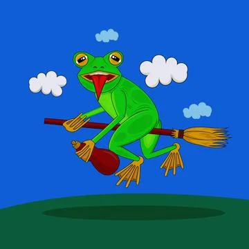 Frog ilustration vector Stock Illustration