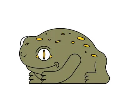 Frog isolated. Toad on white background. Vector illustration. Illustrazione stock