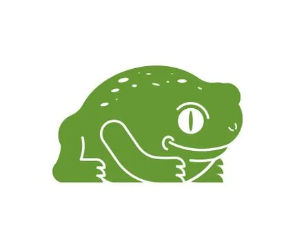 Frog isolated. Toad on white background. Vector illustration. Stockillustratie