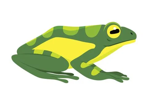 Frog jumping animation icon. Sequences or footage for motion design. Cartoon Stock Illustration