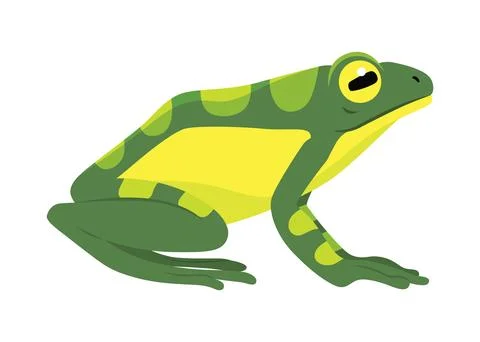 Frog jumping animation icon. Sequences or footage for motion design. Cartoon Stock Illustration