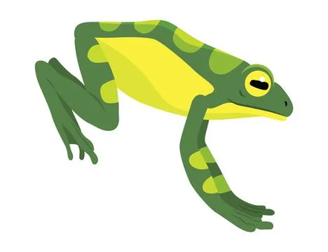 Frog jumping animation icon. Sequences or footage for motion design. Cartoon Stock Illustration