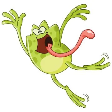 Frog jumping Stock Illustration