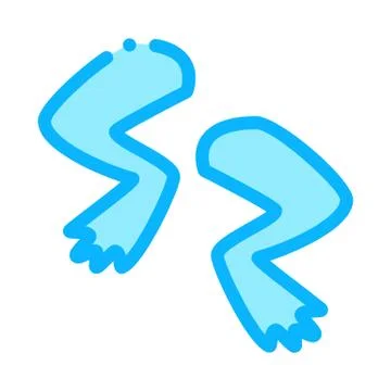 Frog legs icon vector outline illustration Stock-Illustration