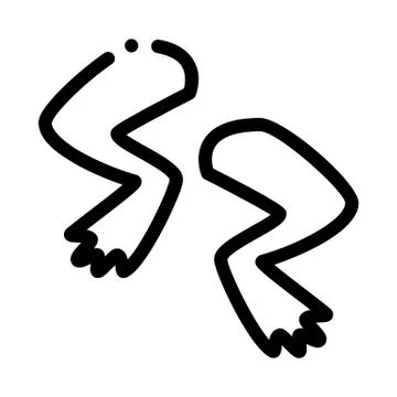 Frog legs icon vector outline illustration Stock-Illustration
