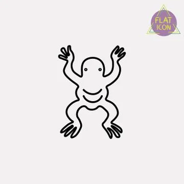 Frog line icon Stock Illustration