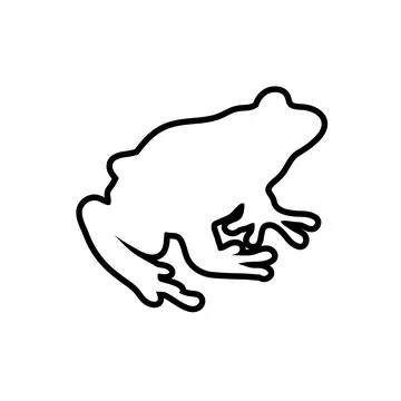 Frog lines vector illustration Stock Illustration