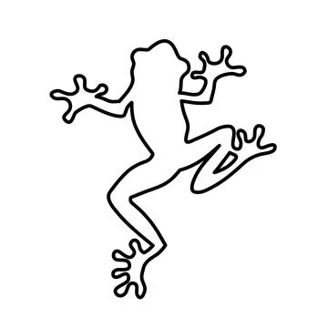 Frog lines vector illustration Stock Illustration