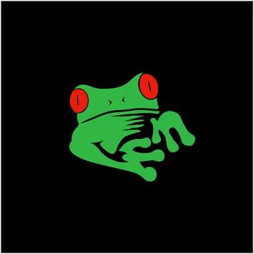 Frog logo design vector Stock Illustration