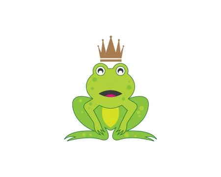 Frog Logo Template vector illustration Illustrazione stock
