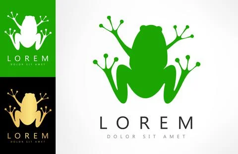 Frog logo vector. Animal design. Stock Illustration