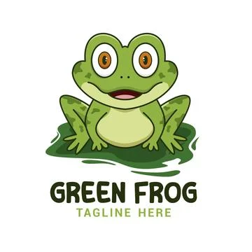 Frog Logo Vector Design Template Stock Illustration