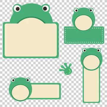 Frog memo pad Stock Illustration