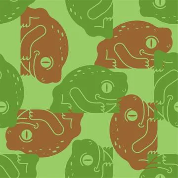 Frog military pattern seamless. Army toad background. Soldier protective text Stock Illustration
