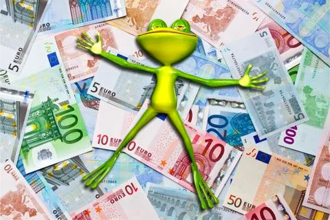 Frog money Stock Illustration