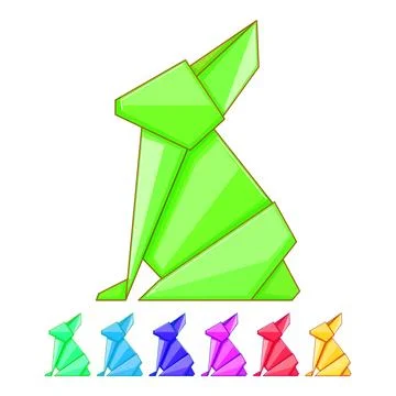 Frog origami animals cartoon vector graphic Stock Illustration