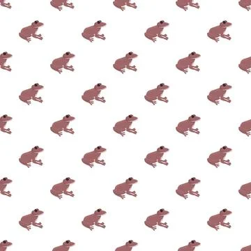 Frog pattern design creating seamless amphibian background Stock Illustration
