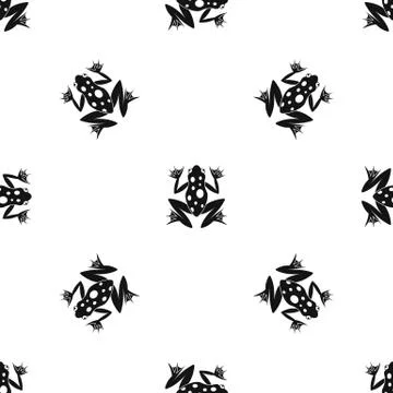 Frog pattern seamless black Illustrazione stock