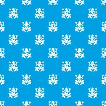 Frog pattern seamless blue Illustrazione stock
