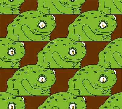 Frog pattern seamless. toad background Vector. anuran ornament Stockillustratie