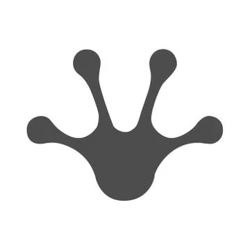 Frog paw icon on a white background. Vector illustration Stock Illustration